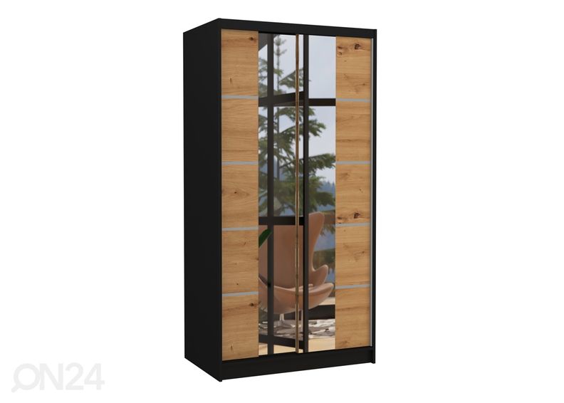 Lükandustega riidekapp Lara 100 cm suurendatud