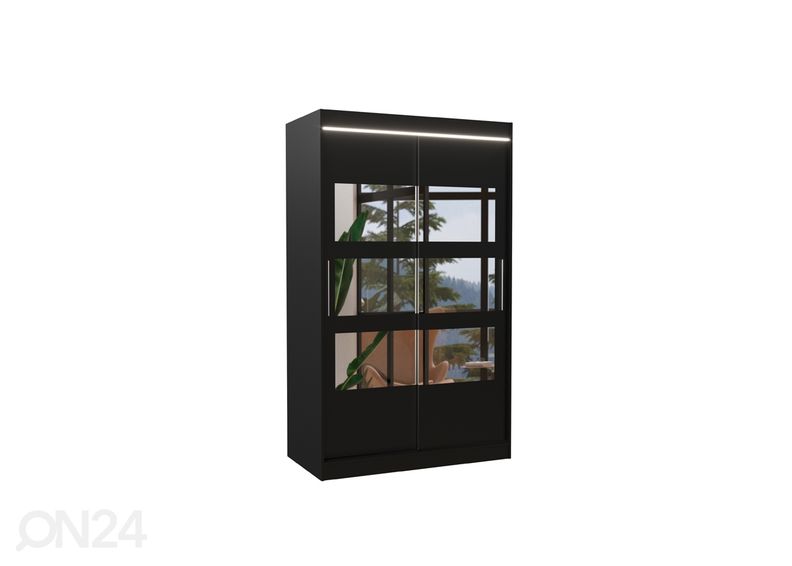 Lükandustega riidekapp Lara I 120 cm + LED suurendatud