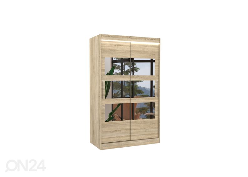 Lükandustega riidekapp Lara I 120 cm + LED suurendatud