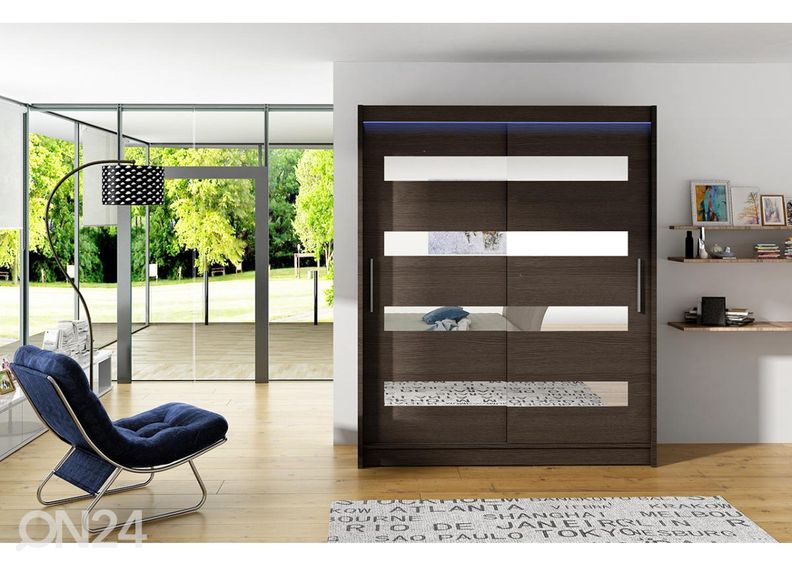 Lükandustega riidekapp + LED suurendatud