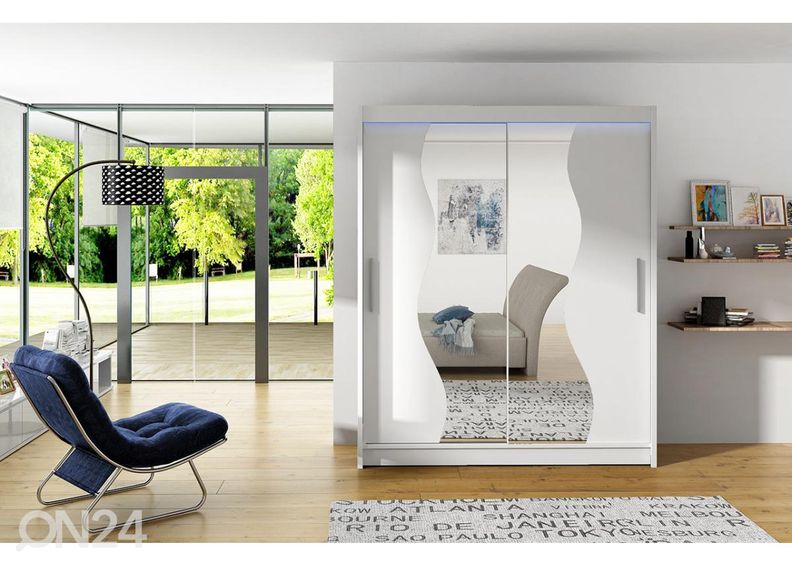 Lükandustega riidekapp + LED suurendatud