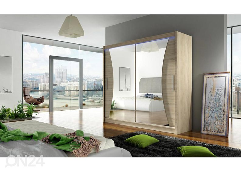 Lükandustega riidekapp + LED suurendatud