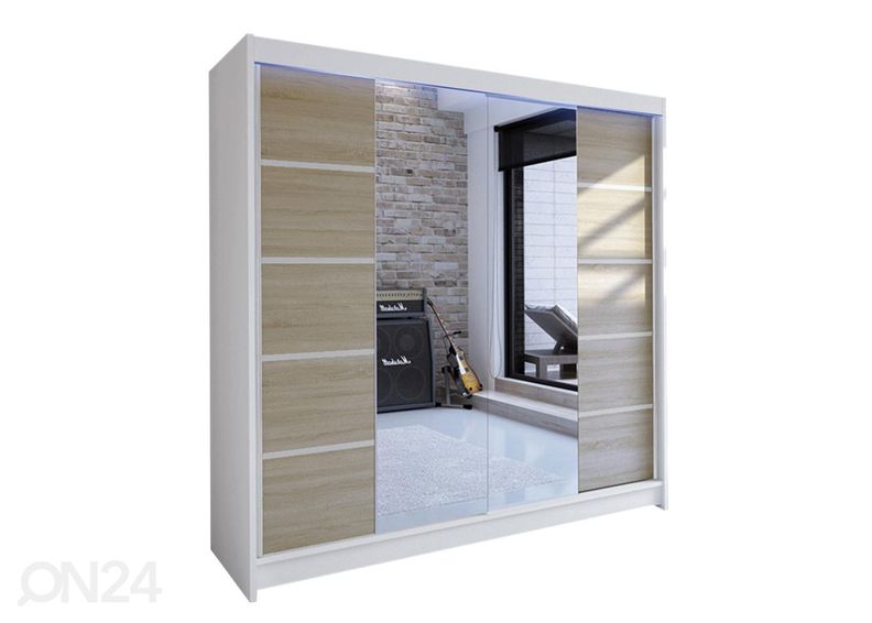 Lükandustega riidekapp + LED suurendatud