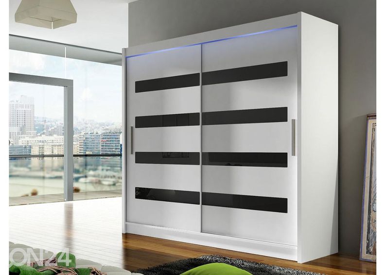 Lükandustega riidekapp + LED suurendatud