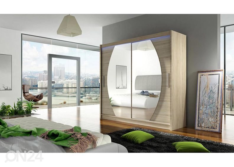 Lükandustega riidekapp + LED suurendatud