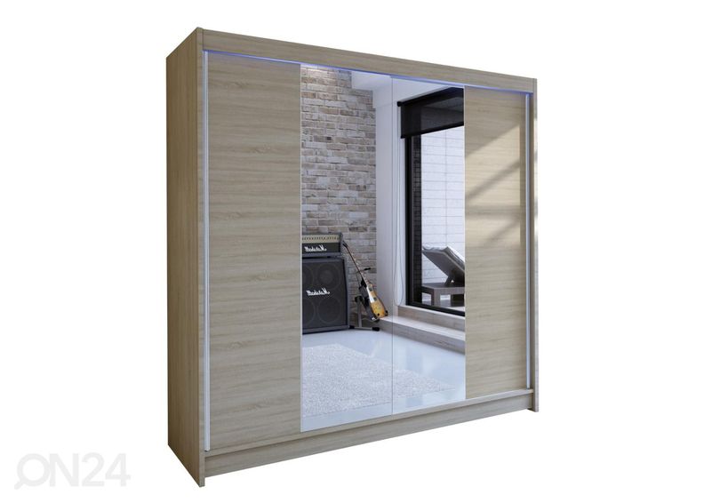 Lükandustega riidekapp + LED suurendatud