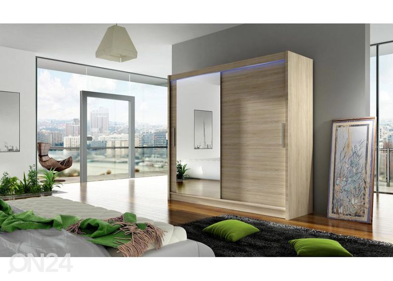 Lükandustega riidekapp + LED suurendatud