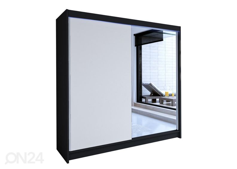 Lükandustega riidekapp + LED suurendatud