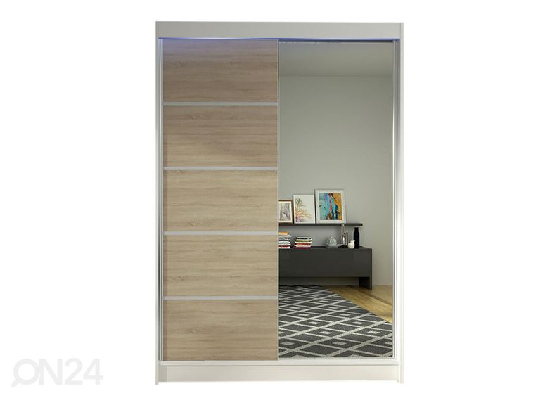 Lükandustega riidekapp + LED suurendatud