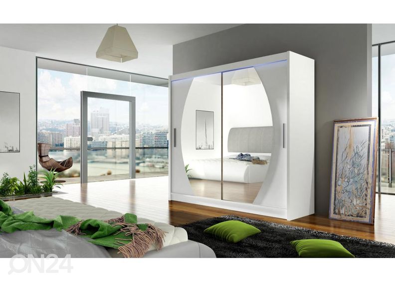 Lükandustega riidekapp + LED suurendatud