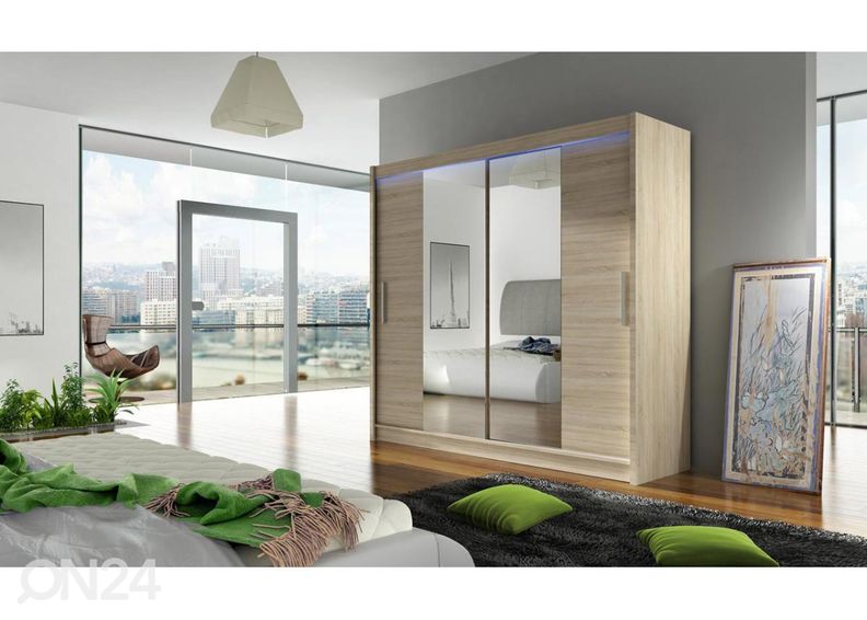 Lükandustega riidekapp + LED suurendatud