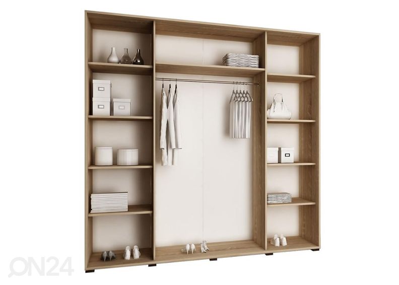 Lükandustega riidekapp + LED valgustus suurendatud