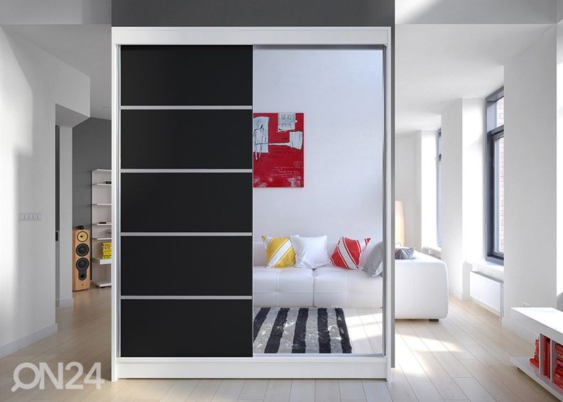 Lükandustega riidekapp Lina 150 cm suurendatud