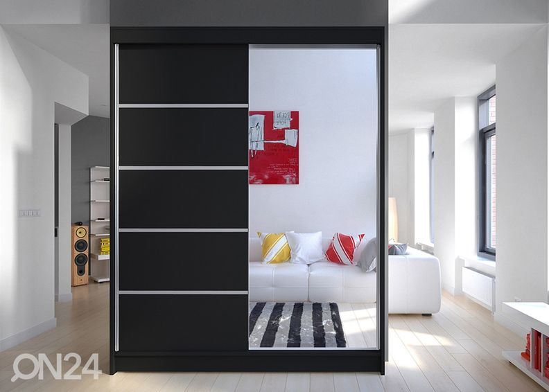 Lükandustega riidekapp Lina 150 cm suurendatud