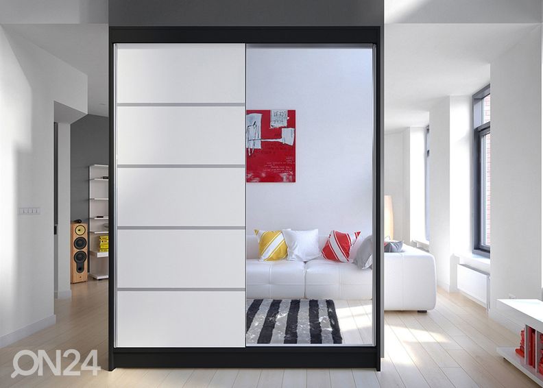 Lükandustega riidekapp Lina 150 cm suurendatud