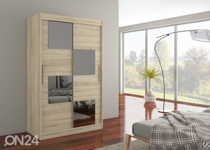 Lükandustega riidekapp Loca 120 cm suurendatud