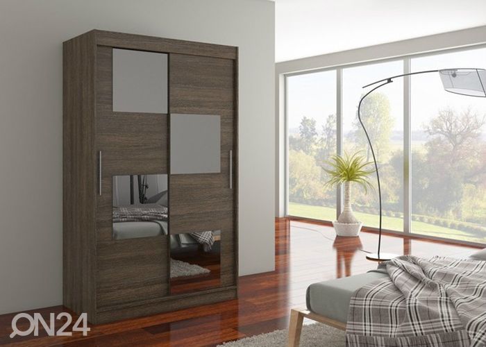 Lükandustega riidekapp Loca 120 cm suurendatud