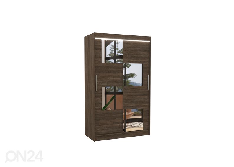 Lükandustega riidekapp Loca I 120 cm + LED suurendatud