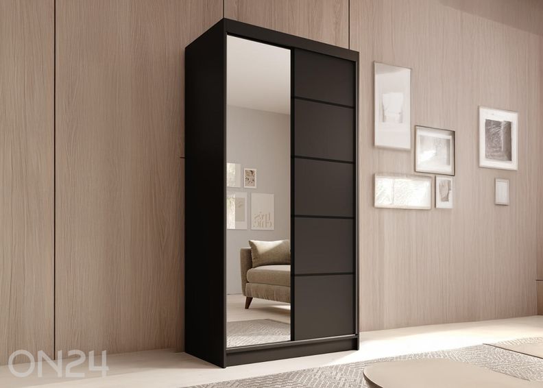 Lükandustega riidekapp Lucca 100 cm suurendatud