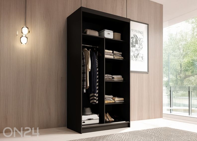 Lükandustega riidekapp Lucca 100 cm suurendatud