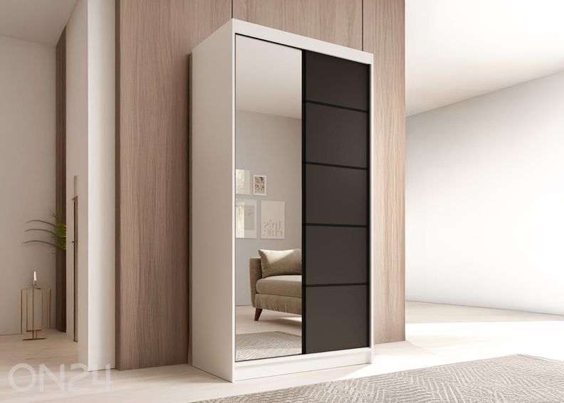 Lükandustega riidekapp Lucca 100 cm suurendatud