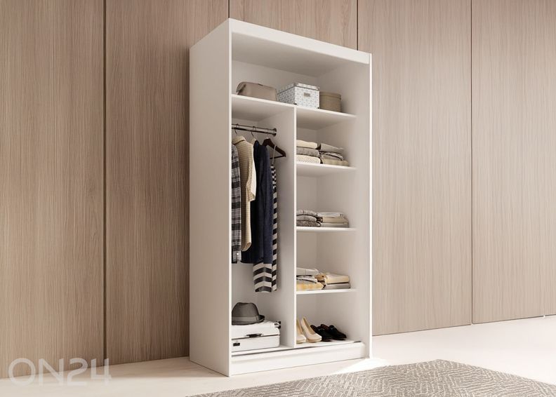 Lükandustega riidekapp Lucca 100 cm suurendatud