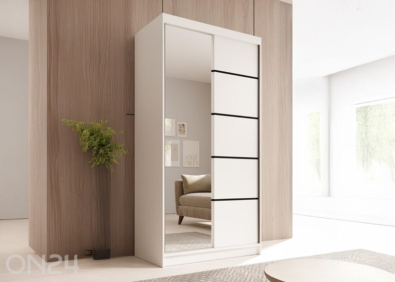 Lükandustega riidekapp Lucca 100 cm suurendatud