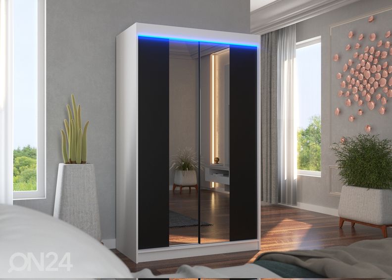 Lükandustega riidekapp Made 120 cm + LED suurendatud