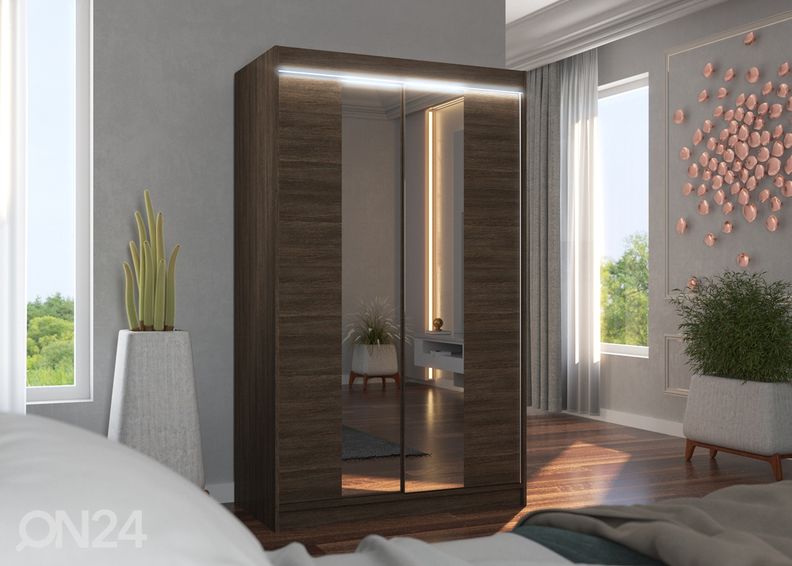 Lükandustega riidekapp Made 120 cm + LED suurendatud