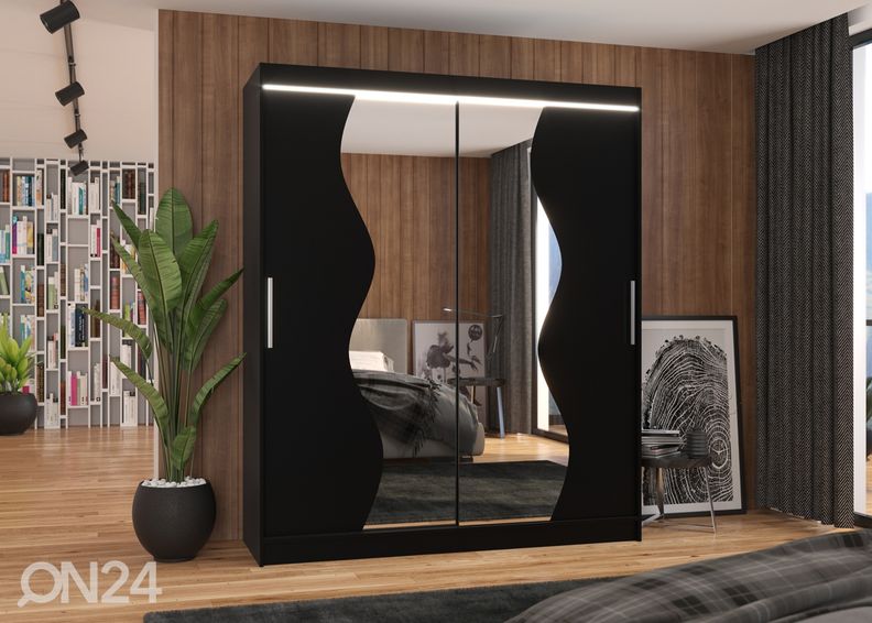 Lükandustega riidekapp Madison 180 cm + LED suurendatud