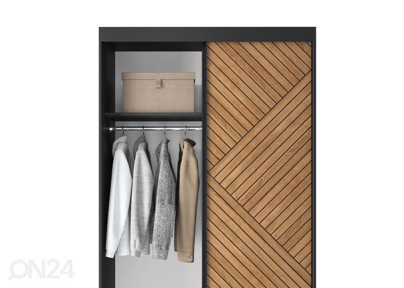 Lükandustega riidekapp Marrphy 120 cm suurendatud