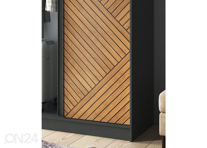 Lükandustega riidekapp Marrphy 120 cm suurendatud