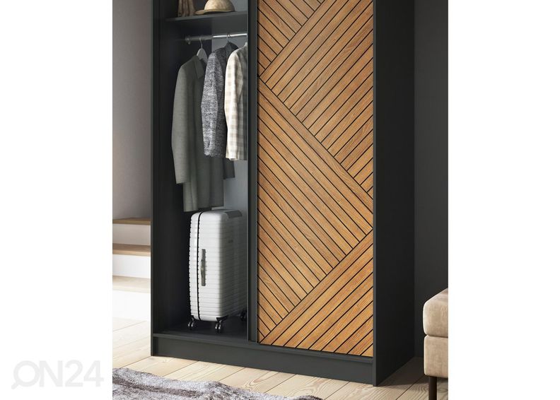 Lükandustega riidekapp Marrphy 120 cm suurendatud