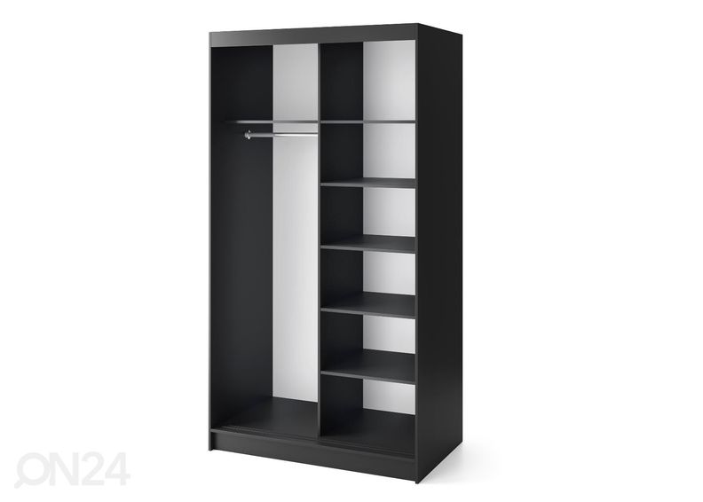 Lükandustega riidekapp Marrphy 120 cm suurendatud