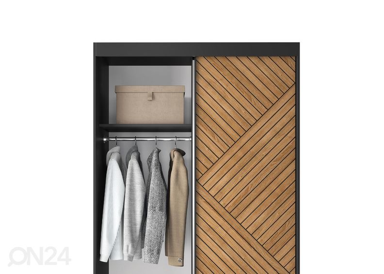 Lükandustega riidekapp Marrphy 120 cm suurendatud