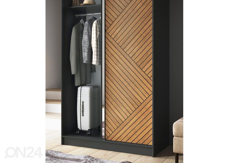 Lükandustega riidekapp Marrphy 120 cm suurendatud