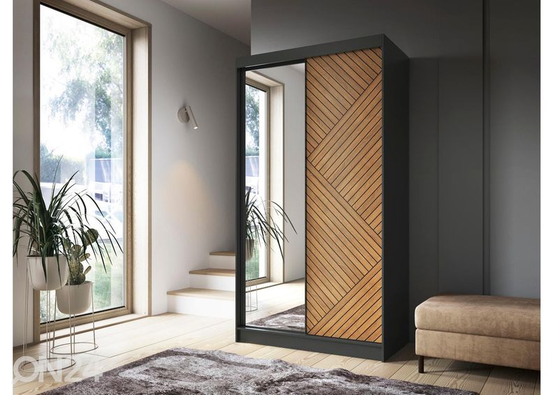 Lükandustega riidekapp Marrphy 120 cm suurendatud