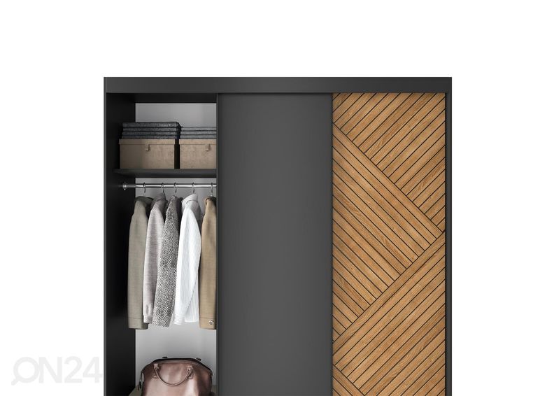 Lükandustega riidekapp Marrphy 180 cm suurendatud