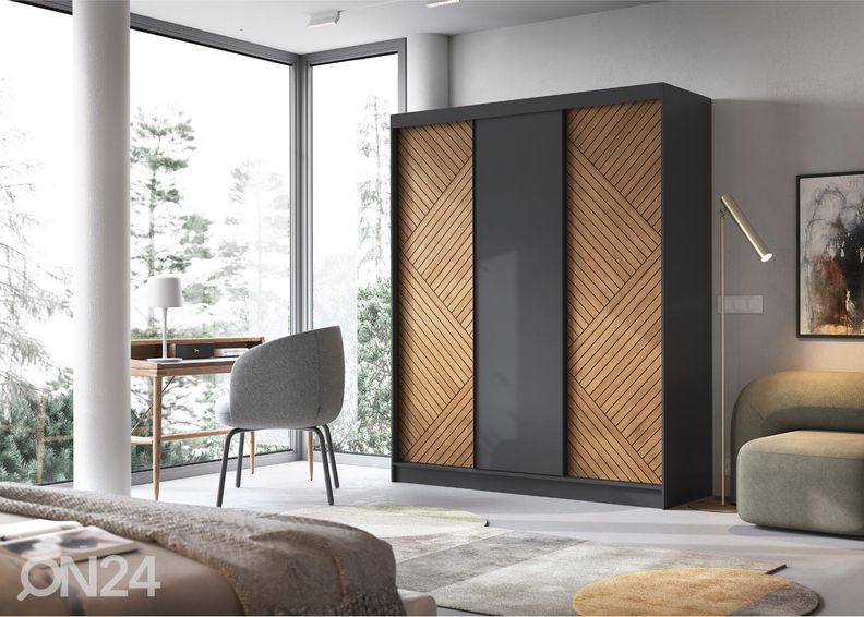 Lükandustega riidekapp Marrphy 180 cm suurendatud