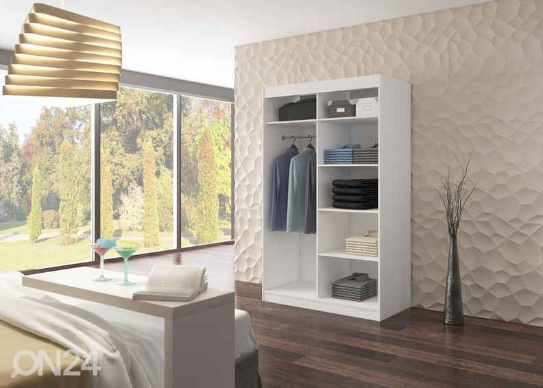 Lükandustega riidekapp Mars I 120 cm + LED suurendatud