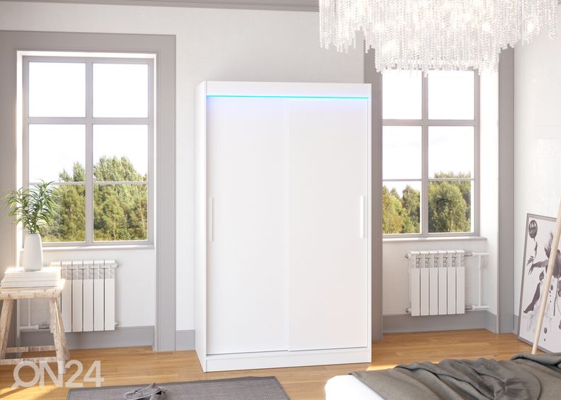 Lükandustega riidekapp Mars I 120 cm + LED suurendatud