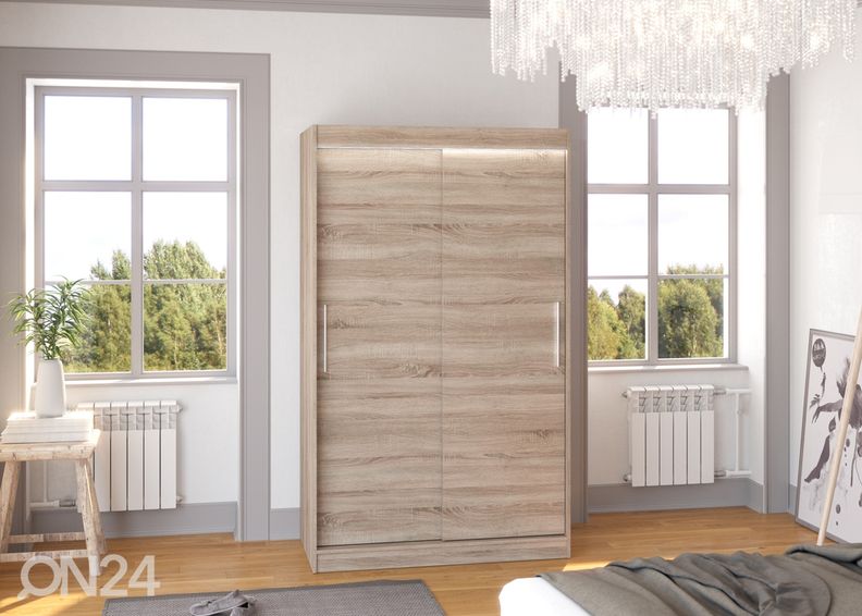 Lükandustega riidekapp Mars I 120 cm + LED suurendatud