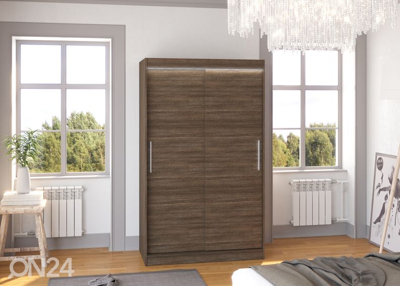 Lükandustega riidekapp Mars I 120 cm + LED suurendatud