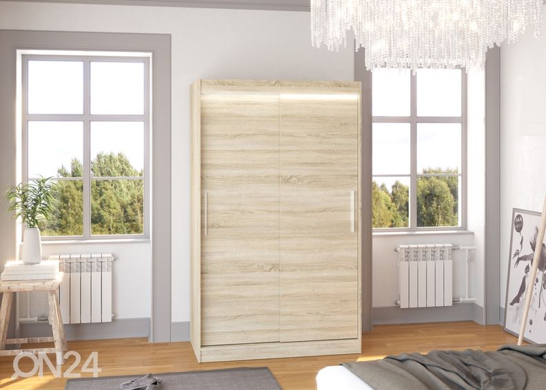 Lükandustega riidekapp Mars I 120 cm + LED suurendatud