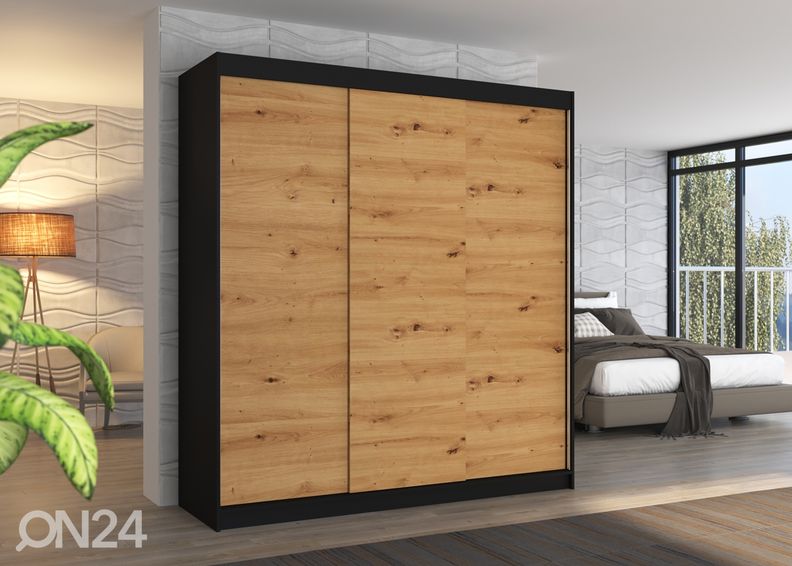 Lükandustega riidekapp Metra 200 cm suurendatud