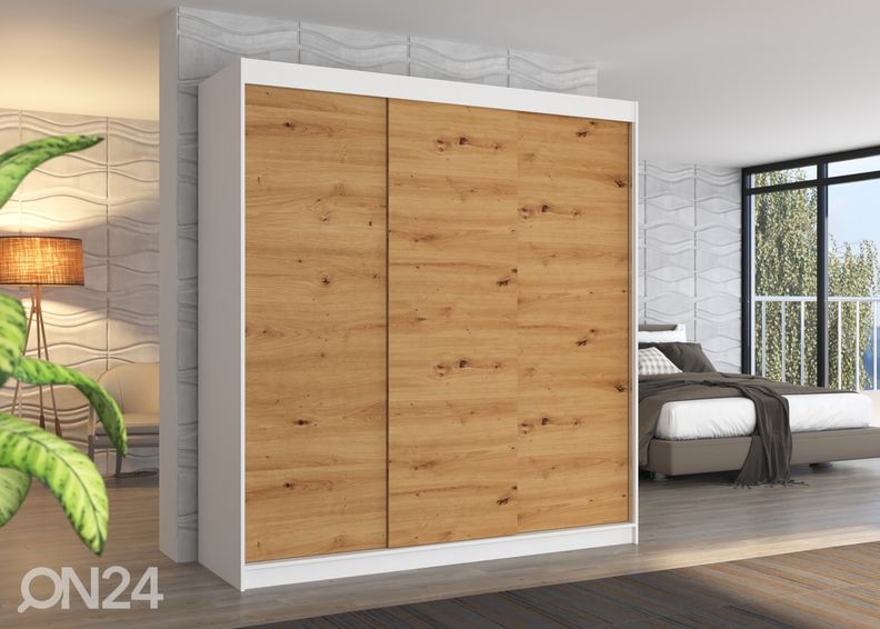 Lükandustega riidekapp Metra 200 cm suurendatud