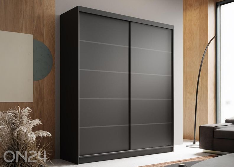 Lükandustega riidekapp Monte 180 cm suurendatud