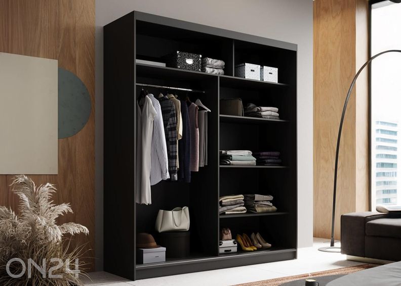 Lükandustega riidekapp Monte 180 cm suurendatud