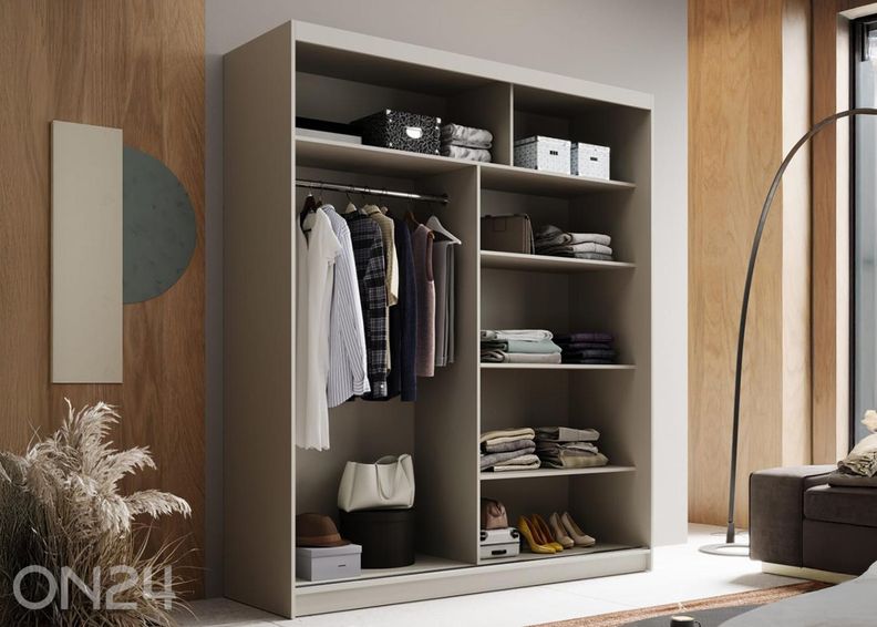 Lükandustega riidekapp Monte 180 cm suurendatud