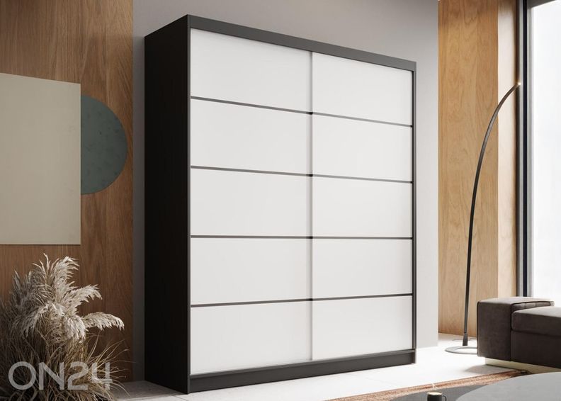 Lükandustega riidekapp Monte 180 cm suurendatud